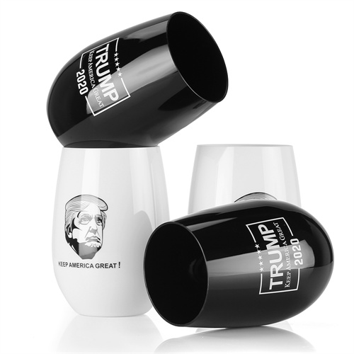 黑白塑料紅酒杯